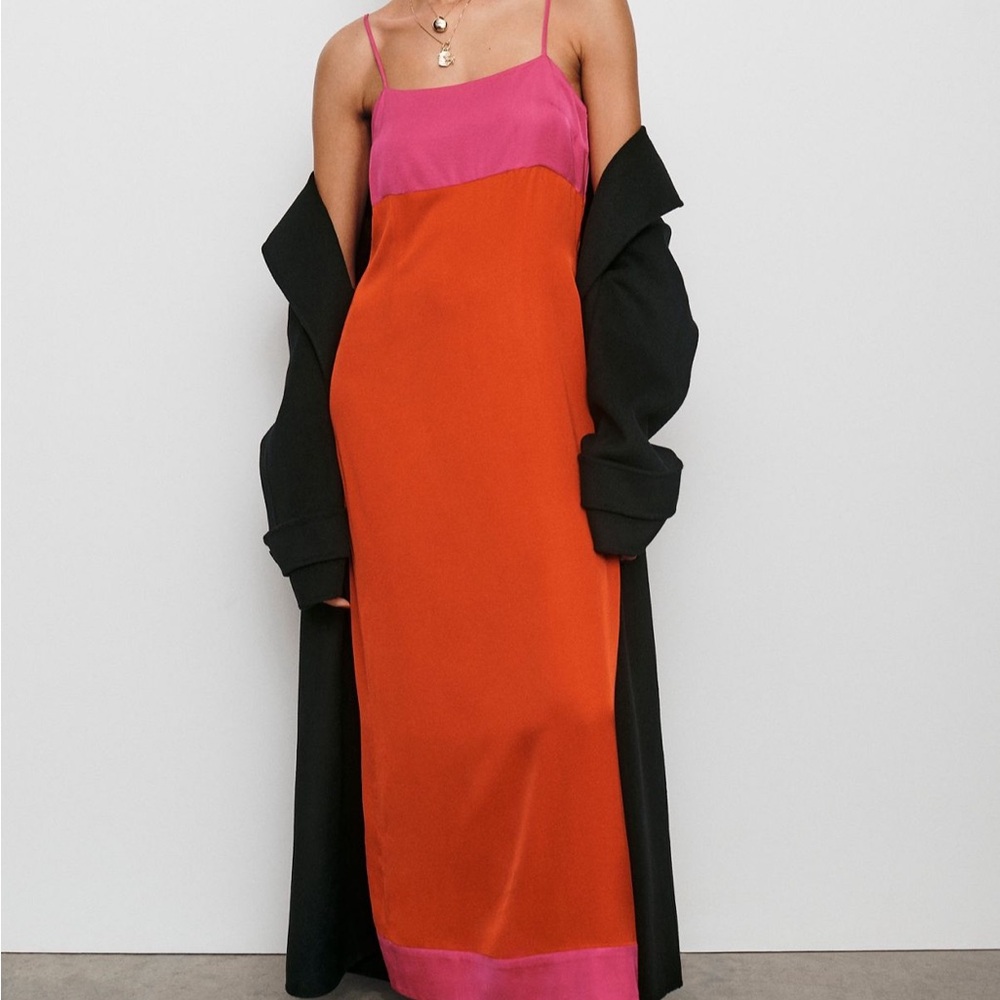 Anthropologie color block midi dress